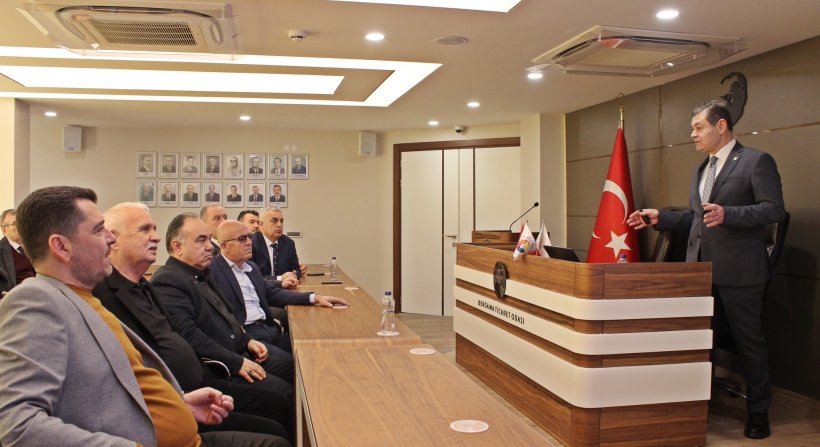 AYVALIK TİCARET ODASI BERTO'YU ZİYARET ETTİ, GÖRÜŞMEDE 