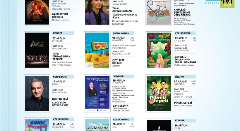 BERGAMA, ARALIK AYINDA KÜLTÜR VE SANAT ETKİNLİKLERİNİ DOYA DOYA YAŞAYACAK