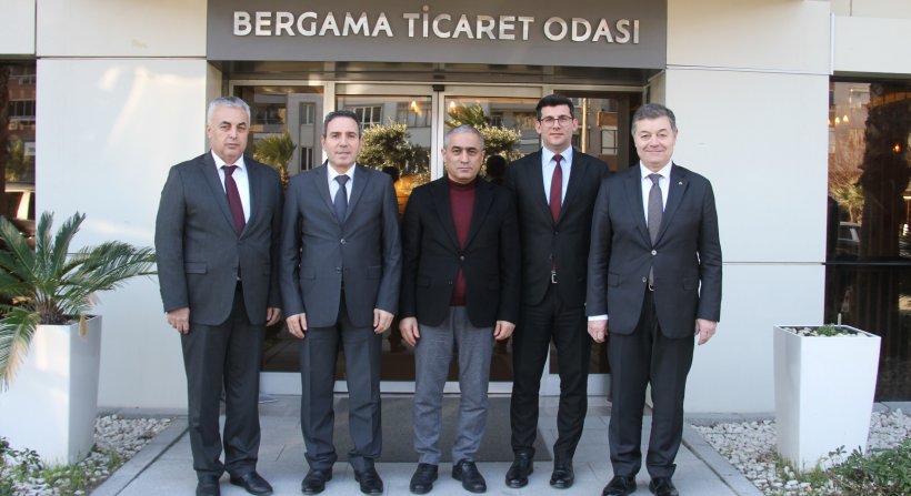 BERGAMA ve ALİAĞA KAYMAKAMI BERTO'YU ZİYARET ETTİ
