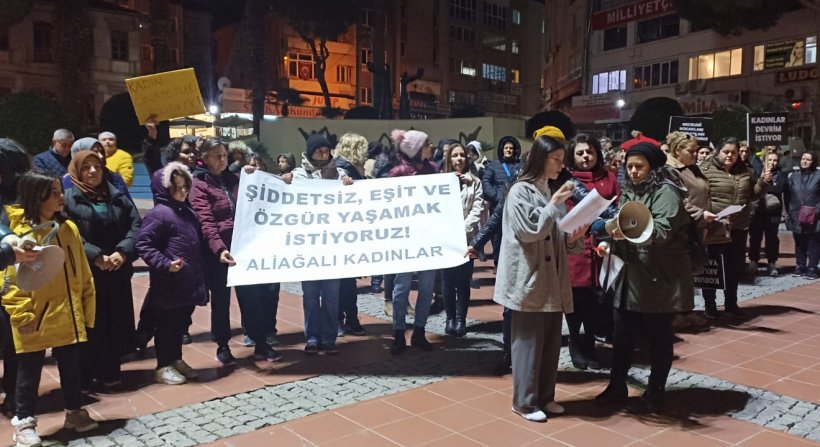 ALİAĞALI KADINLAR ŞİDDETE DUR DEDİ