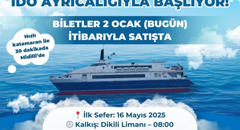 Dikili-Midilli Seferleri Başlıyor