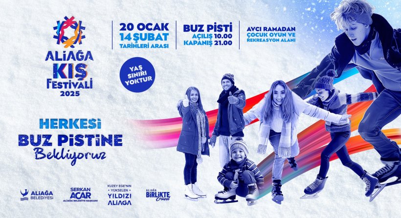 Aliağa'da Ücretsiz Buz Pateni Keyfi Başlıyor